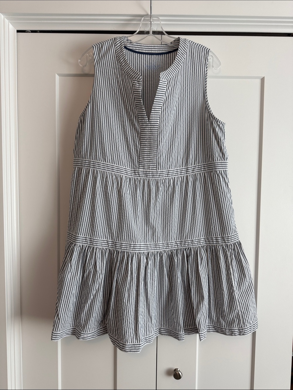 Vineyard Vines Harbor Seersucker Tiered Dress